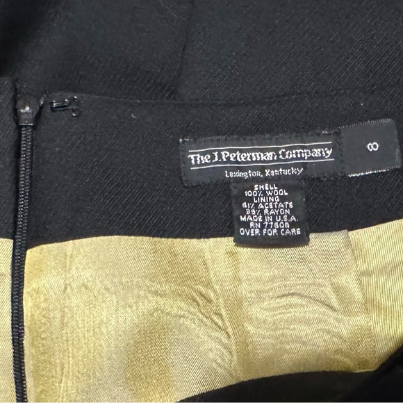J. Peterman Faux Wrap Wool Skirt w/ Yellow Lining - Picture 6 of 6